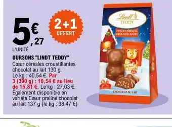E.Leclerc Oursons Lindt Teddy offre