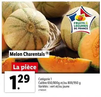 Lidl Melon Charentais offre
