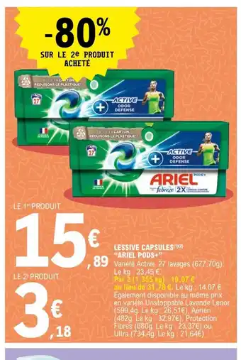 E.Leclerc Lessive Capsules Ariel Pods offre