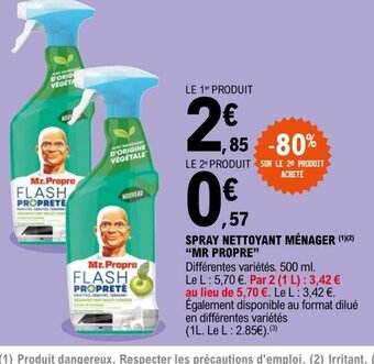 E.Leclerc Spray Nettoyant Menager Mr Propre offre