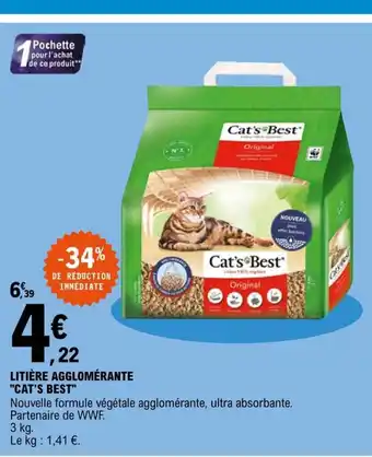 E.Leclerc Litière Agglomerante Cat's Best offre