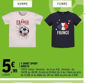 E.Leclerc T-Shirt Sport Adulte offre