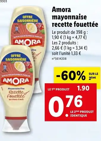 Amora mayonnaise recette fouettée