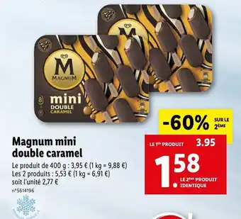 Lidl Magnum mini double caramel offre