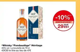 Monoprix Whisky offre