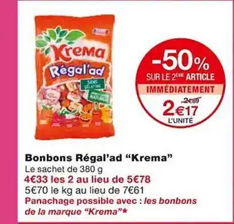 Monoprix Bonbons régal'ad offre