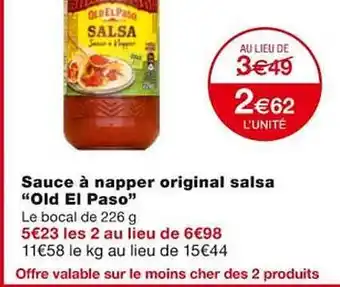 Monoprix Sauce à napper original salsa offre