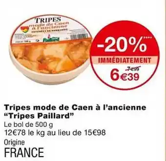 Monoprix Tripes mode de caen à l'ancienne offre