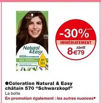 Monoprix Coloration natural & easy châtain 570 offre