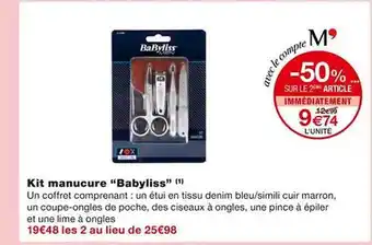 Monoprix Kit manucure offre