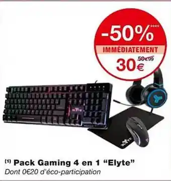 Monoprix Pack gaming 4 en 1 offre