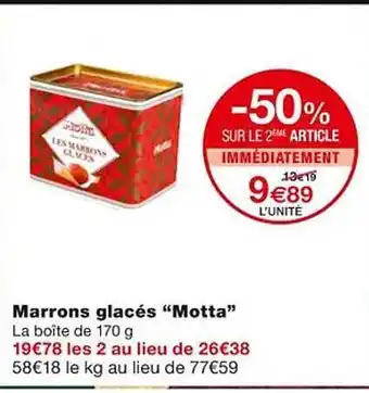 Monoprix Marrons glacés offre