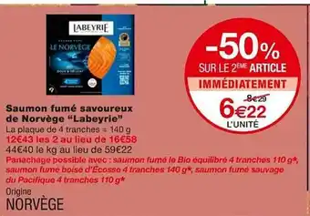 Monoprix Saumon fumé savoureux de norvège offre