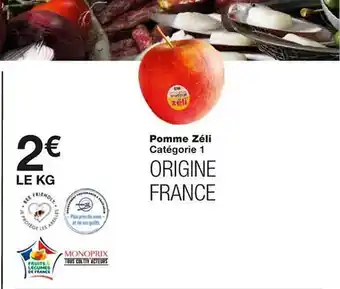 Monoprix Pomme zéli offre