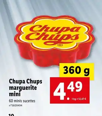 Lidl Chupa Chups marguerite mini offre