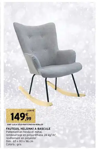 Fauteuil Helsinki A Bascule