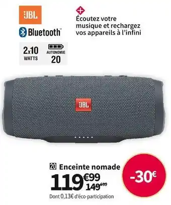 Conforama Jbl enceinte nomade charge essential offre