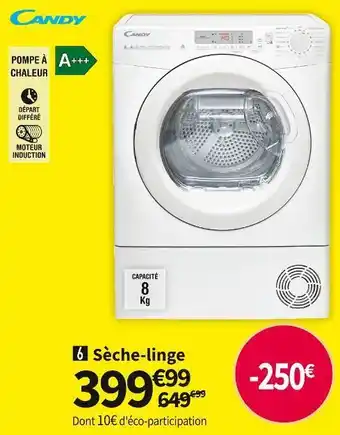 Conforama Candy seche-linge chp h8a3de-47 offre