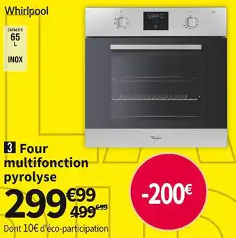 Conforama Whirlpool four multifonction pyrolyse offre