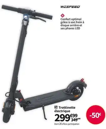 Conforama Wispeed trottinette électrique t855 offre