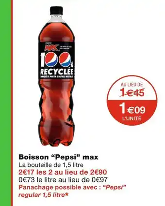 Monoprix Pepsi boisson max offre