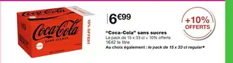 Monoprix Coca-cola coca-cola sans sucres offre