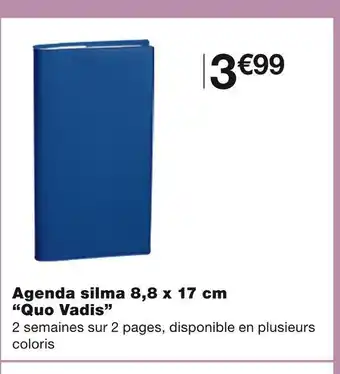 Monoprix Quo vadis agenda silma 8,8 x 17 cm offre