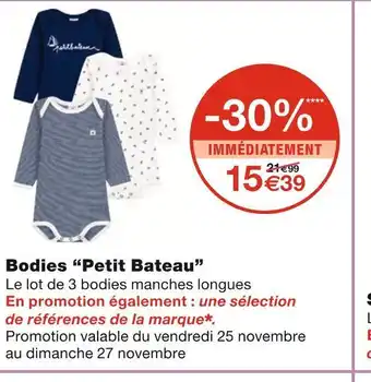Monoprix Petit bateau bodies offre