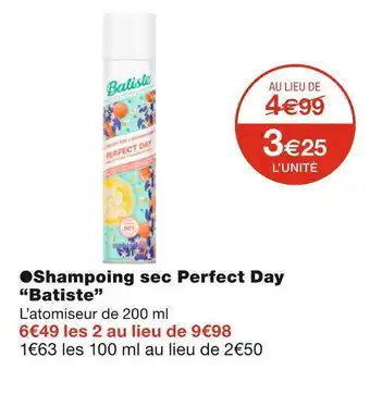 Monoprix Batiste shampoing sec perfect day offre