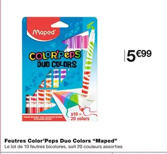 Monoprix Maped feutres color’peps duo colors offre