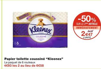 Monoprix Kleenex papier toilette coussiné offre
