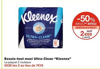 Monoprix Kleenex essuie-tout maxi ultra-clean offre