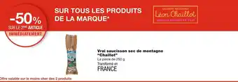 Monoprix Chaillot vrai saucisson sec de montagne offre