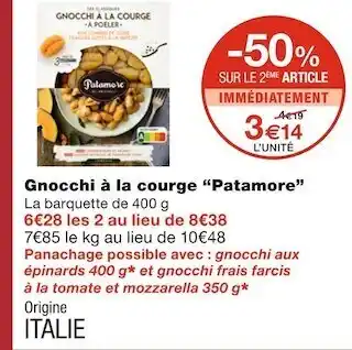 Monoprix Patamore gnocchi à la courge offre
