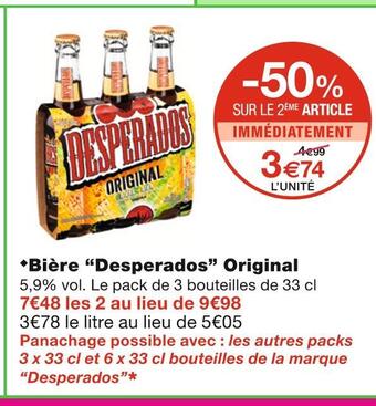 Monoprix Desperados bière original offre