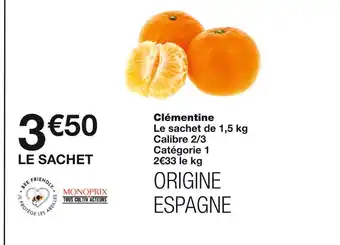 Monoprix Monoprix clémentine offre
