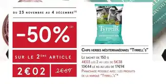 Tyrrell’s chips herbes méditerranéennes