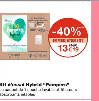 Monoprix Pampers kit d’essai hybrid offre