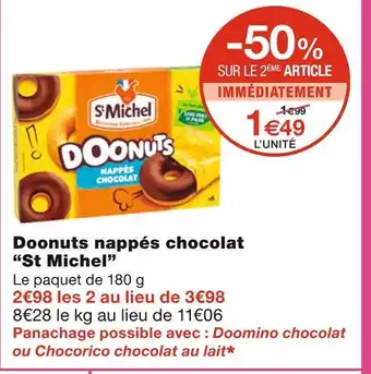 Monoprix St michel doonuts nappés chocolat offre