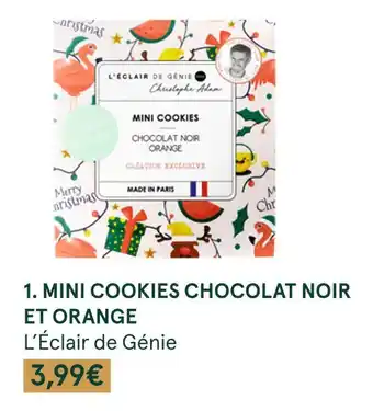 Monoprix L’éclair de génie mini cookies chocolat noir et orange offre