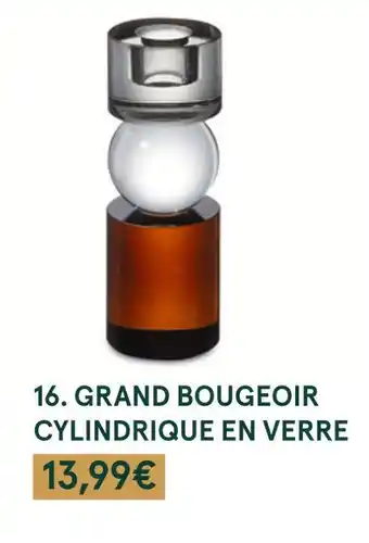 Monoprix Grand bougeoir cylindrique en verre offre
