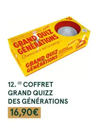 Monoprix Coffret grand quizz des générations offre
