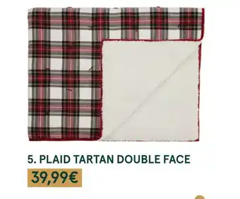 Monoprix Plaid tartan double face offre