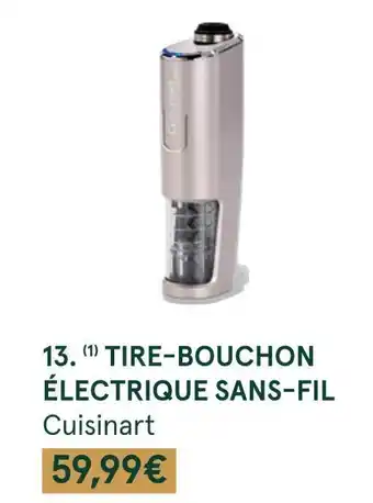Monoprix Cuisinart tire-bouchon électrique sans-fil offre