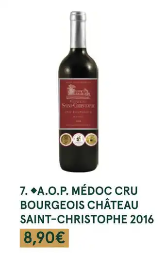 Monoprix A.o.p. médoc cru bourgeois château saint-christophe 2016 offre