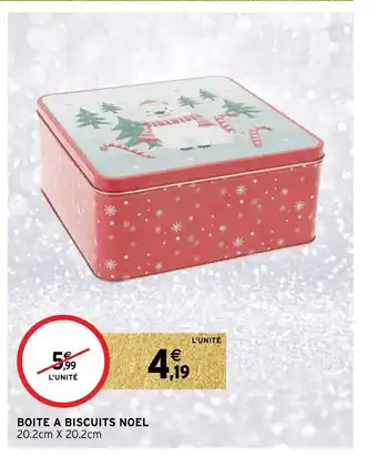 Intermarché Hyper Boite A Biscuits Noel offre