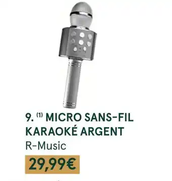 Monoprix R-music micro sans-fil karaoké argent offre