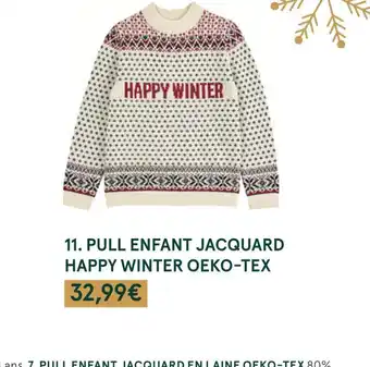 Monoprix Oeko-tex pull enfant jacquard happy winter oeko-tex offre
