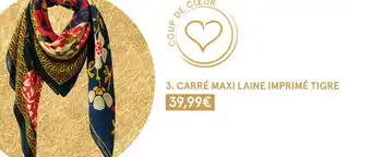 Monoprix Carré maxi laine imprimé tigre offre