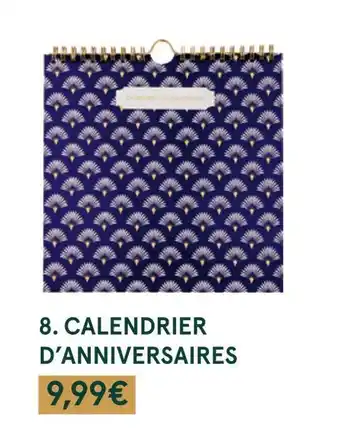 Monoprix Calendrier d’anniversaires offre